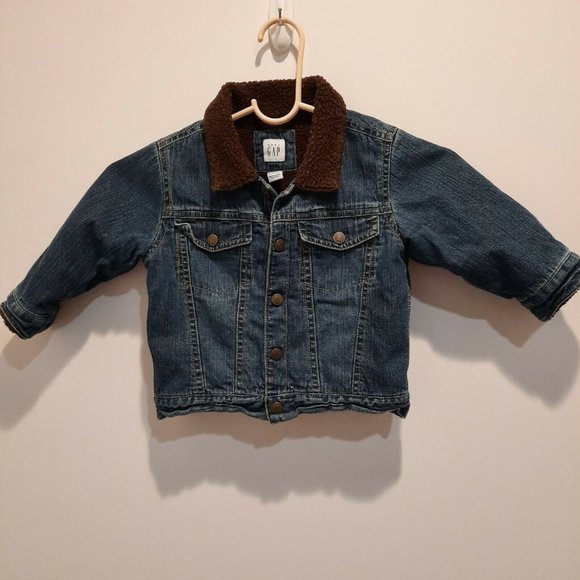 Baby GAP Infant Toddler Denim Blue Jean  Jacket Size 18-24M ski team pre-owned - Picture 1 of 4